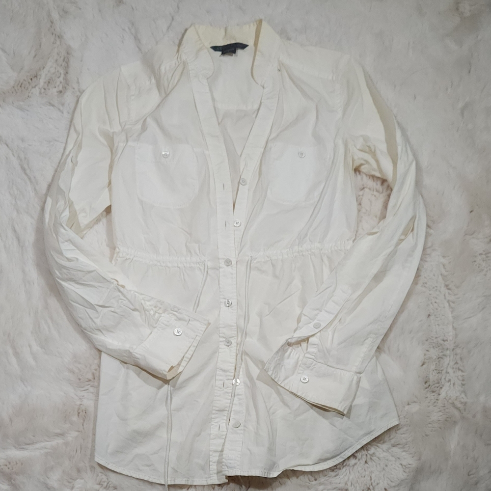 Armani white button down dress shirt